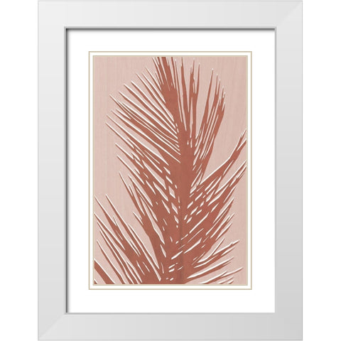 Sedona Palm White Modern Wood Framed Art Print with Double Matting by Carpentieri, Natalie