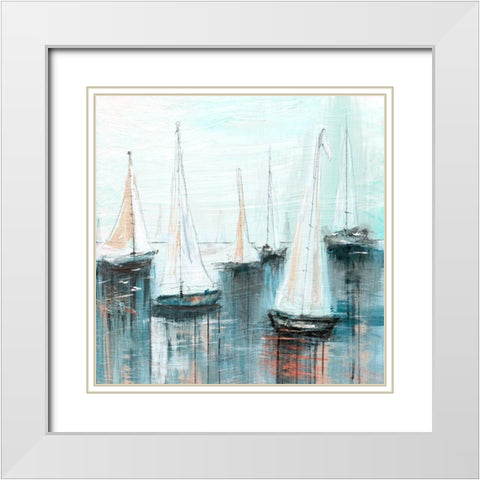 Fair Winds White Modern Wood Framed Art Print with Double Matting by Jill, Susan
