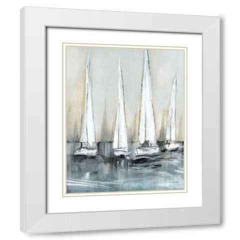 Point of Sail II White Modern Wood Framed Art Print with Double Matting by Jill, Susan