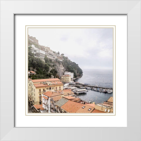 Sorrento White Modern Wood Framed Art Print with Double Matting by Jill, Susan
