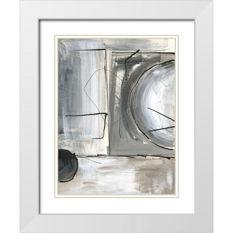 Rounding the Bend I White Modern Wood Framed Art Print with Double Matting by Jill, Susan