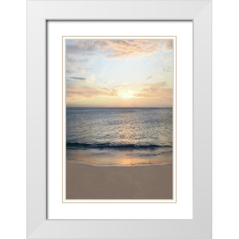 Calm Seas White Modern Wood Framed Art Print with Double Matting by Carpentieri, Natalie
