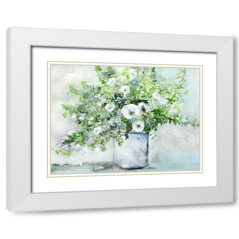 Fancy Farmgirl Fresh White Modern Wood Framed Art Print with Double Matting by Brooks, Donna