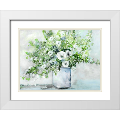 Fancy Farmgirl Fresh White Modern Wood Framed Art Print with Double Matting by Brooks, Donna