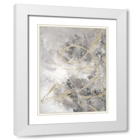Freestyle III White Modern Wood Framed Art Print with Double Matting by Brooks, Donna