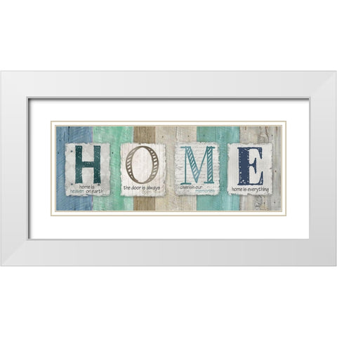 Home White Modern Wood Framed Art Print with Double Matting by Robinson, Carol