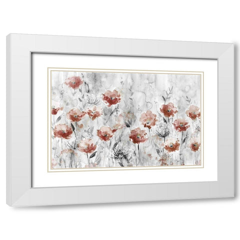 Autumnal Garden White Modern Wood Framed Art Print with Double Matting by Robinson, Carol