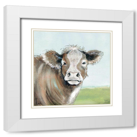 Out to Pasture I White Modern Wood Framed Art Print with Double Matting by Tava Studios
