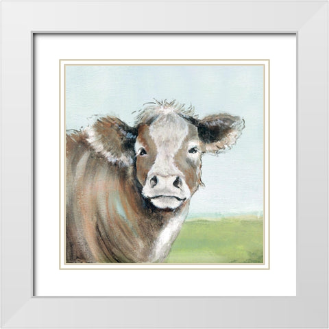 Out to Pasture I White Modern Wood Framed Art Print with Double Matting by Tava Studios