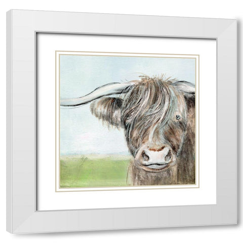 Out to Pasture II White Modern Wood Framed Art Print with Double Matting by Tava Studios