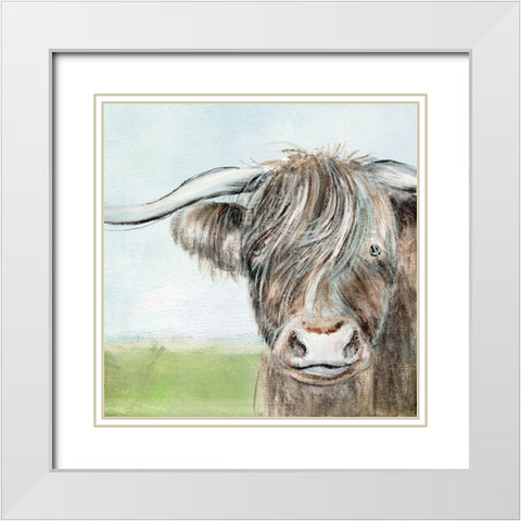 Out to Pasture II White Modern Wood Framed Art Print with Double Matting by Tava Studios