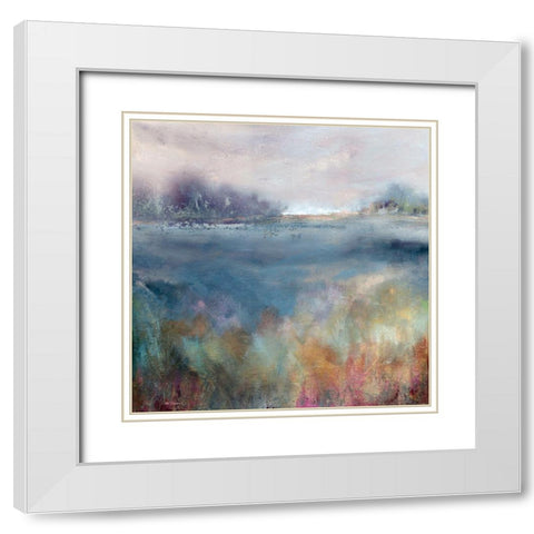 Prairie At Dawn White Modern Wood Framed Art Print with Double Matting by Robinson, Carol