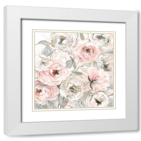 Blushing Fancy White Modern Wood Framed Art Print with Double Matting by Robinson, Carol