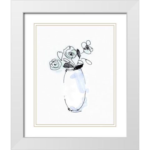 Petite Arrangement I White Modern Wood Framed Art Print with Double Matting by Swatland, Sally