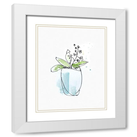 Petite Arrangement II White Modern Wood Framed Art Print with Double Matting by Swatland, Sally