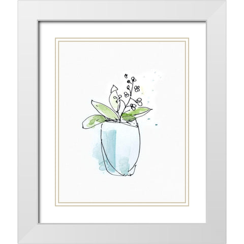 Petite Arrangement II White Modern Wood Framed Art Print with Double Matting by Swatland, Sally