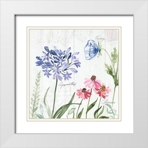 Garden Love Letters I White Modern Wood Framed Art Print with Double Matting by Brockmon, Kristen