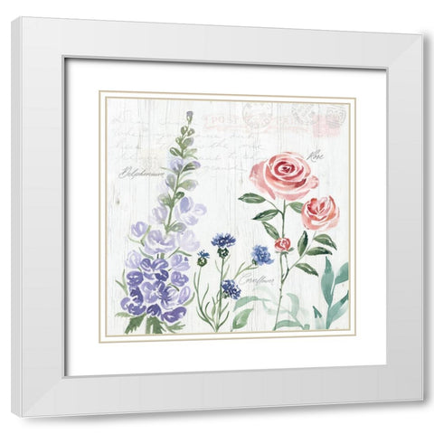 Garden Love Letters II White Modern Wood Framed Art Print with Double Matting by Brockmon, Kristen