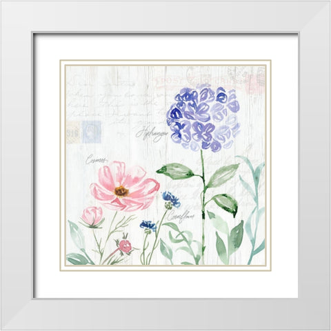 Garden Love Letters III White Modern Wood Framed Art Print with Double Matting by Brockmon, Kristen