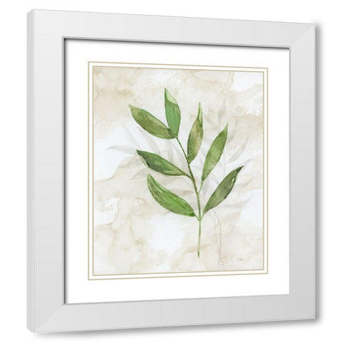 Botanical Bliss II White Modern Wood Framed Art Print with Double Matting by Nan