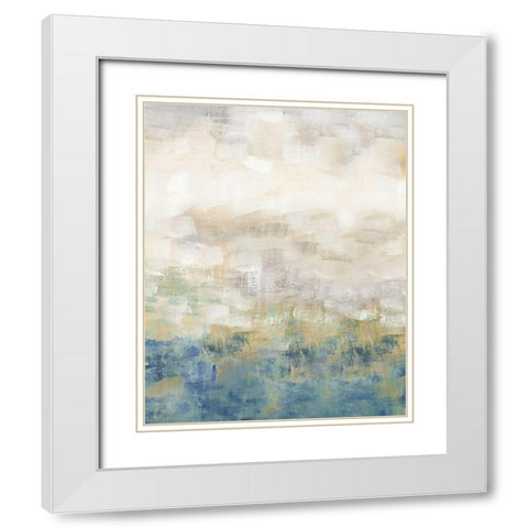 Color Block Meadow II White Modern Wood Framed Art Print with Double Matting by Nan