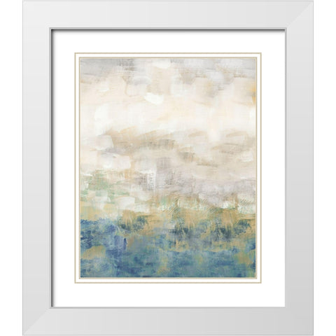 Color Block Meadow II White Modern Wood Framed Art Print with Double Matting by Nan