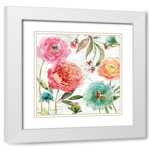 Botanical Secret Garden I White Modern Wood Framed Art Print with Double Matting by Finn, Livi