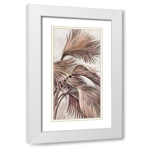 Sedona Palm I White Modern Wood Framed Art Print with Double Matting by Pattinian, Merri