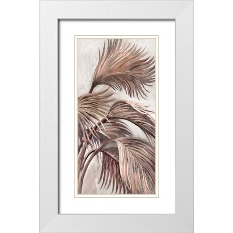 Sedona Palm I White Modern Wood Framed Art Print with Double Matting by Pattinian, Merri