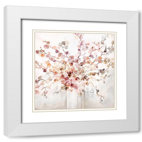 Sorbet Blossoms White Modern Wood Framed Art Print with Double Matting by Brockmon, Kristen