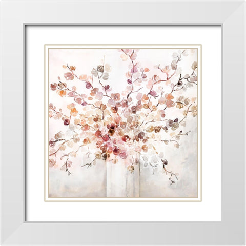 Sorbet Blossoms White Modern Wood Framed Art Print with Double Matting by Brockmon, Kristen