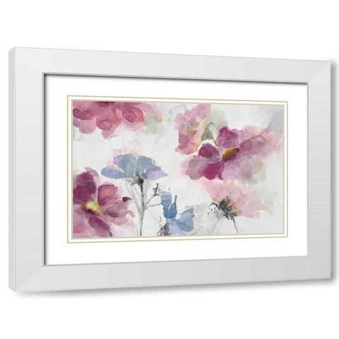 Prairie Wildflowers White Modern Wood Framed Art Print with Double Matting by Swatland, Katie