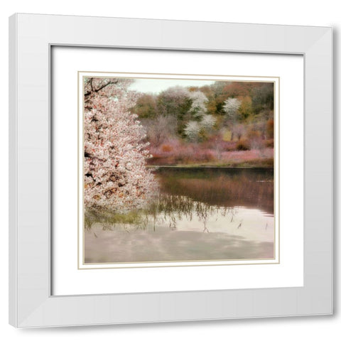 Fell the Joy of Spring White Modern Wood Framed Art Print with Double Matting by Weisz, Irene