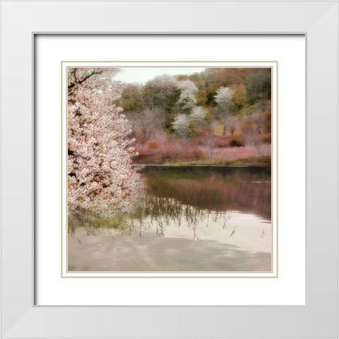 Fell the Joy of Spring White Modern Wood Framed Art Print with Double Matting by Weisz, Irene