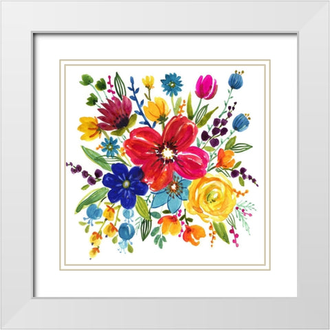 Bold and Bright II White Modern Wood Framed Art Print with Double Matting by Finn, Livi