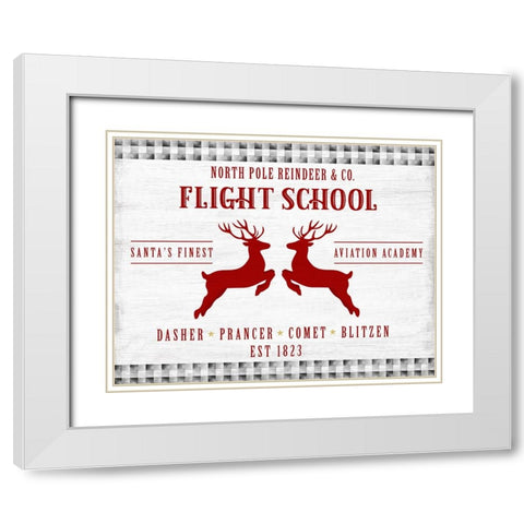 Flight School White Modern Wood Framed Art Print with Double Matting by Carpentieri, Natalie