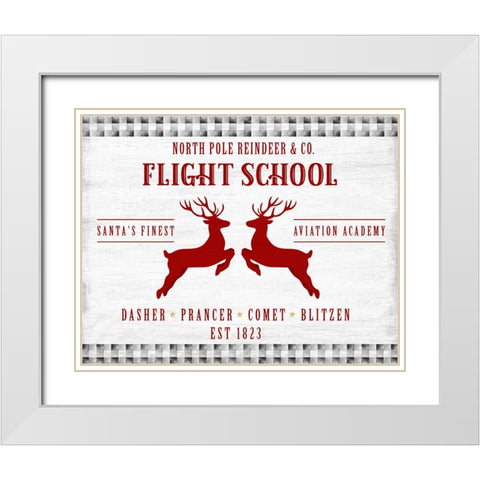 Flight School White Modern Wood Framed Art Print with Double Matting by Carpentieri, Natalie