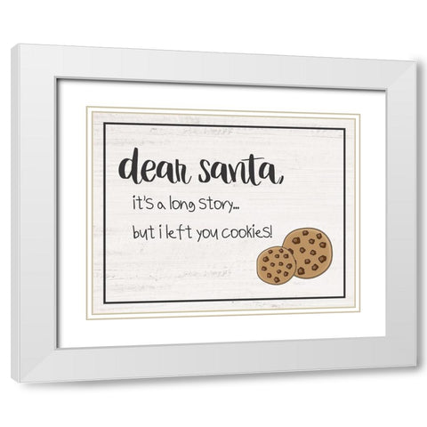 Dear Santa White Modern Wood Framed Art Print with Double Matting by Carpentieri, Natalie