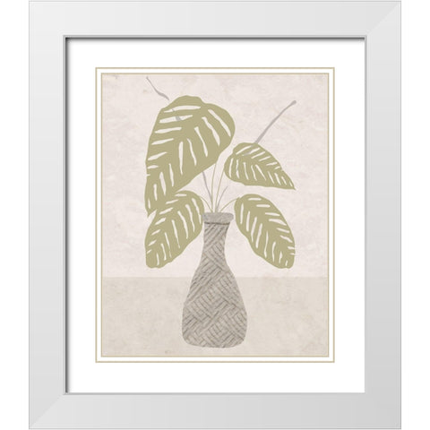 Potted Still Life II White Modern Wood Framed Art Print with Double Matting by Santiago, Daniela