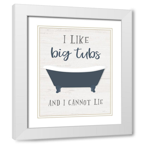 Big Tubs White Modern Wood Framed Art Print with Double Matting by Carpentieri, Natalie