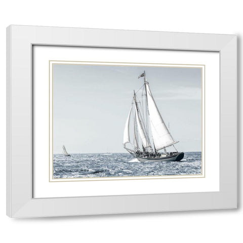Cape Ann Winds White Modern Wood Framed Art Print with Double Matting by Delimont, Danita
