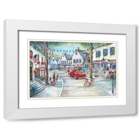 Liberty Lane White Modern Wood Framed Art Print with Double Matting by Manning, Ruane
