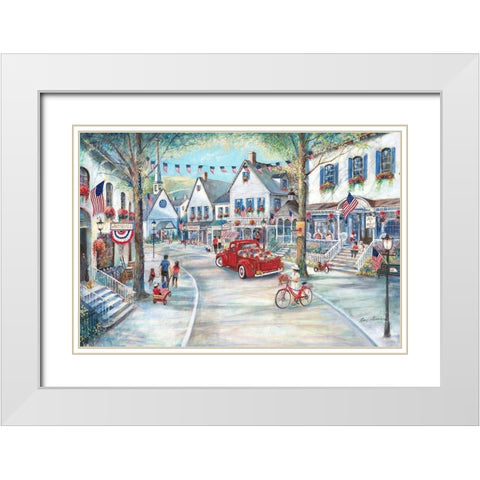 Liberty Lane White Modern Wood Framed Art Print with Double Matting by Manning, Ruane