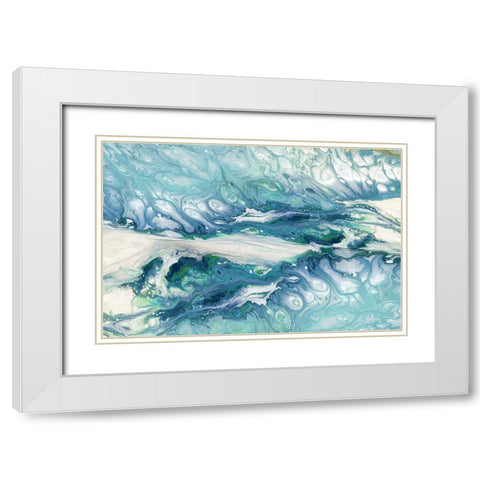 Marble Montage White Modern Wood Framed Art Print with Double Matting by Robinson, Carol