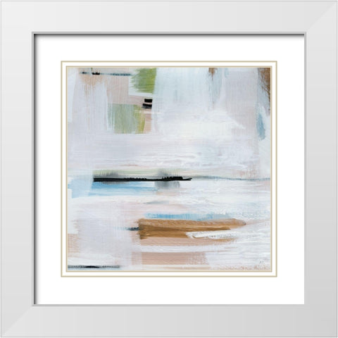 Faraway Sunset II White Modern Wood Framed Art Print with Double Matting by Jill, Susan