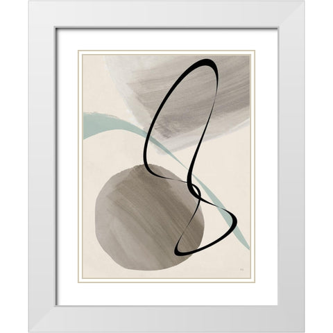 Mid Century Dance I White Modern Wood Framed Art Print with Double Matting by Jill, Susan