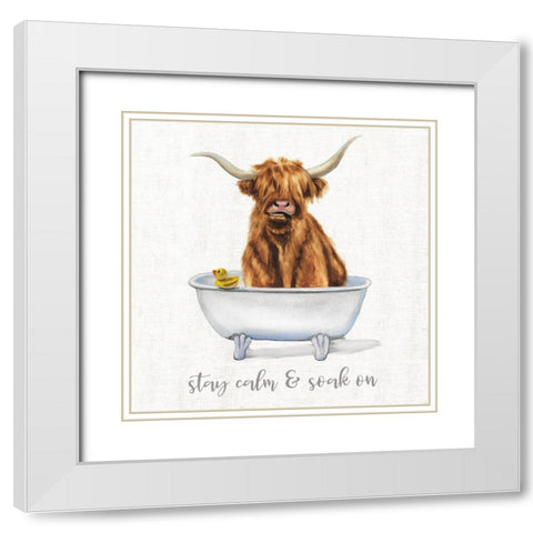 Soak On White Modern Wood Framed Art Print with Double Matting by Brooks, Donna