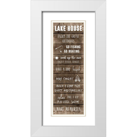 The Lake House White Modern Wood Framed Art Print with Double Matting by CAD Designs
