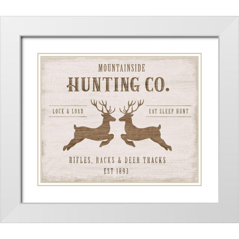 Mountainside Hunting Company White Modern Wood Framed Art Print with Double Matting by Carpentieri, Natalie
