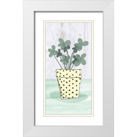 Potted Posies II White Modern Wood Framed Art Print with Double Matting by Jill, Susan
